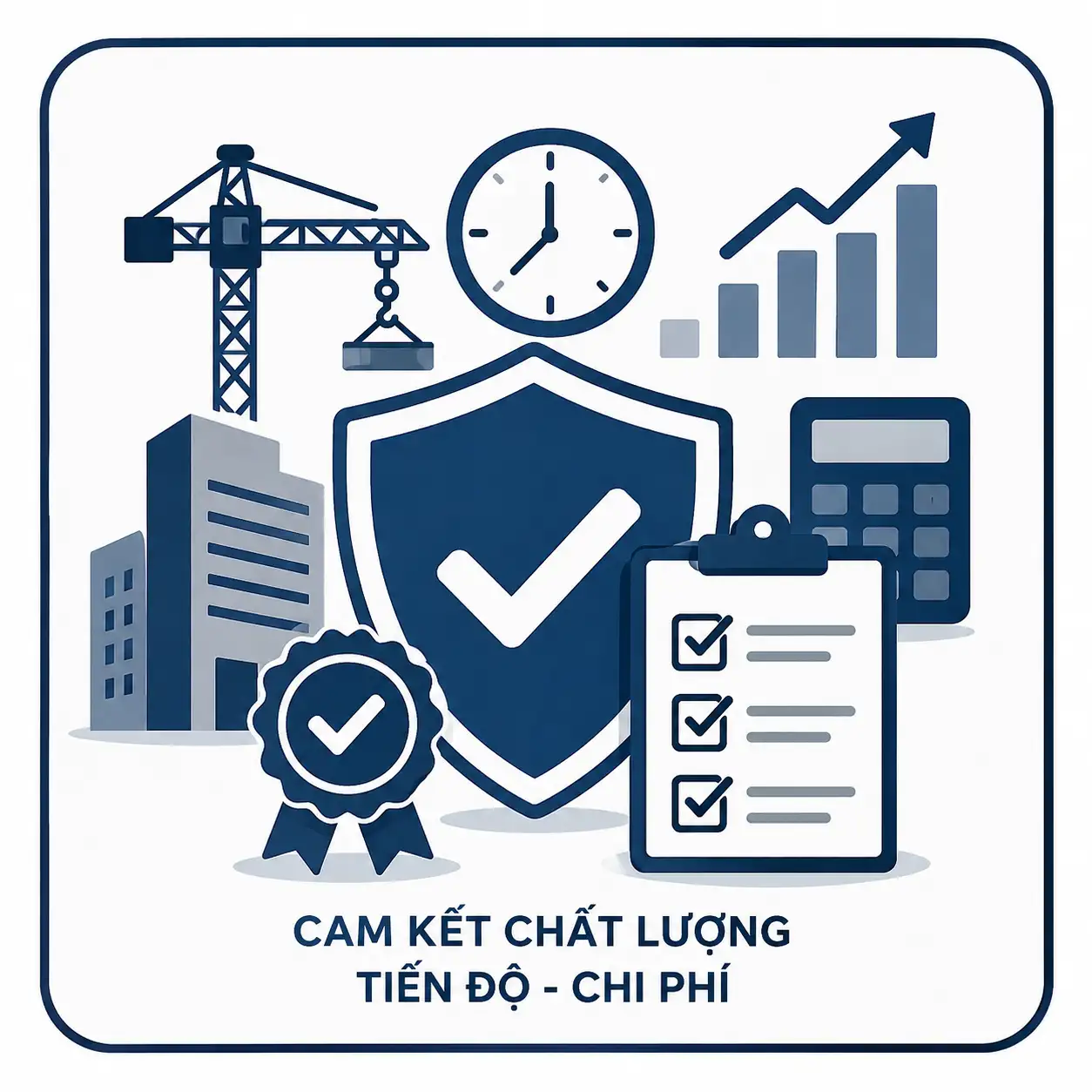 cam kết chất lượng, tiến độ và chi phí