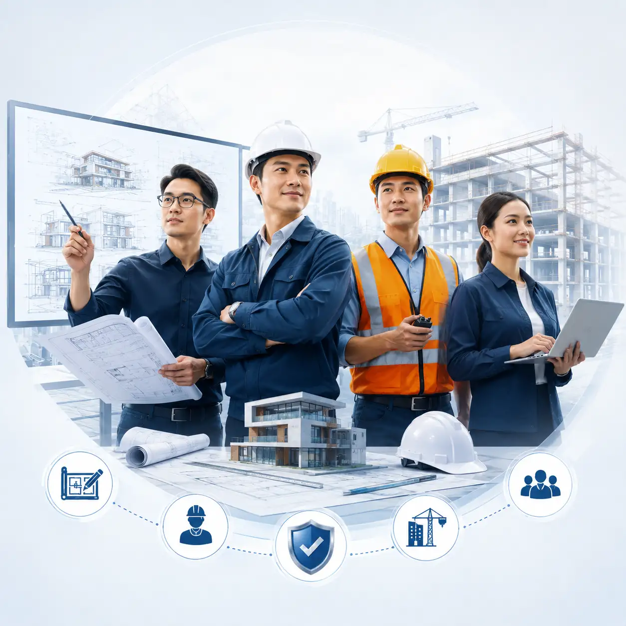 Đội ngũ thi công chất lượng, lành nghề, uy tín